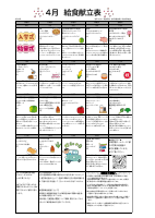 4月献立表(東校舎).pdfの1ページ目のサムネイル